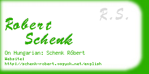 robert schenk business card